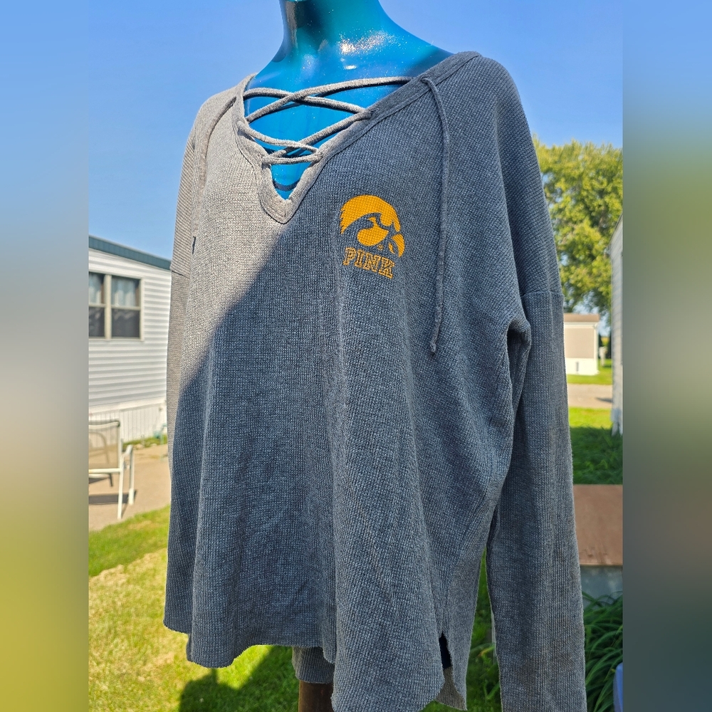 Victoria secret Pink Iowa Hawkeyes thermal shirt